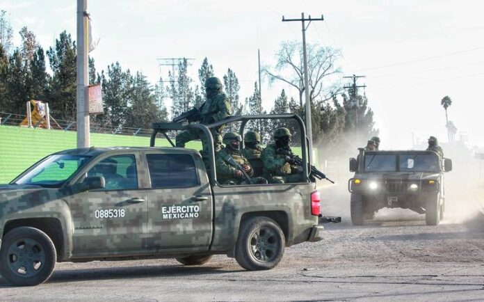 Ejército mexicano realiza operativo en la ciudad de Durango